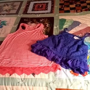 Bundle of Two, CUTE, Girl's Summer Tops, Size Small (6)